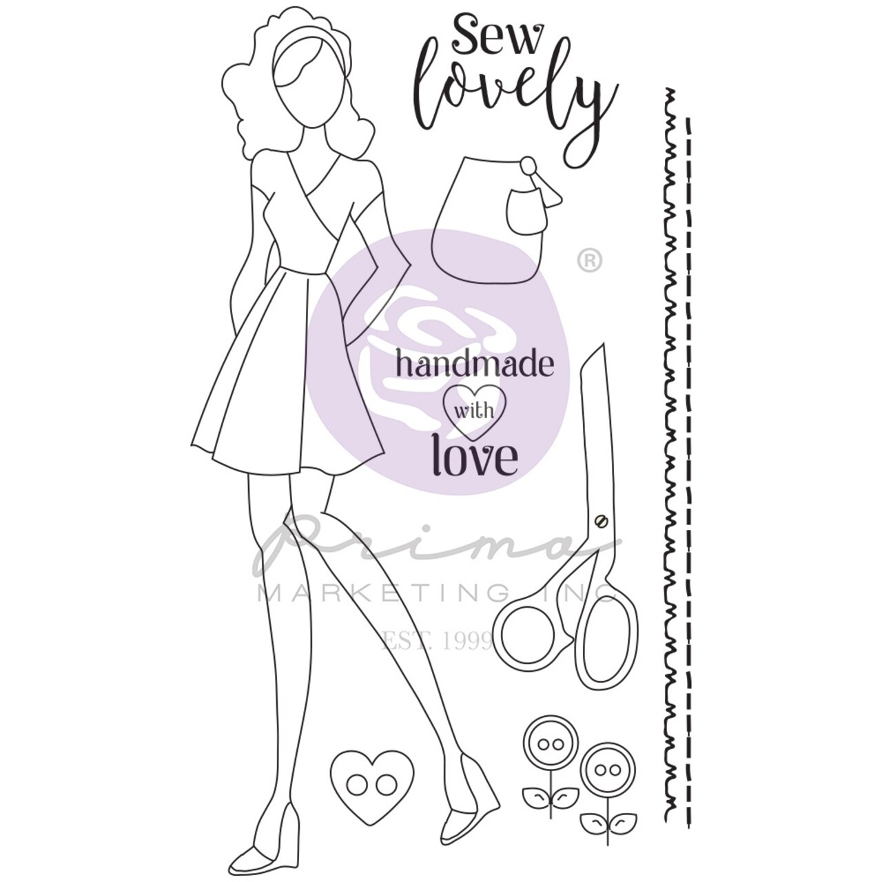 Prima Marketing Julie Nutting Mixed Media Cling Rubber Stamp-Lani